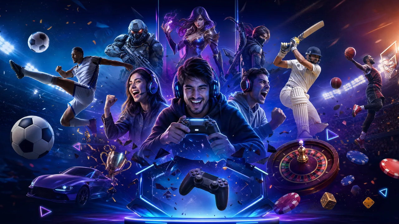 Casino and sports betting entertainment montage